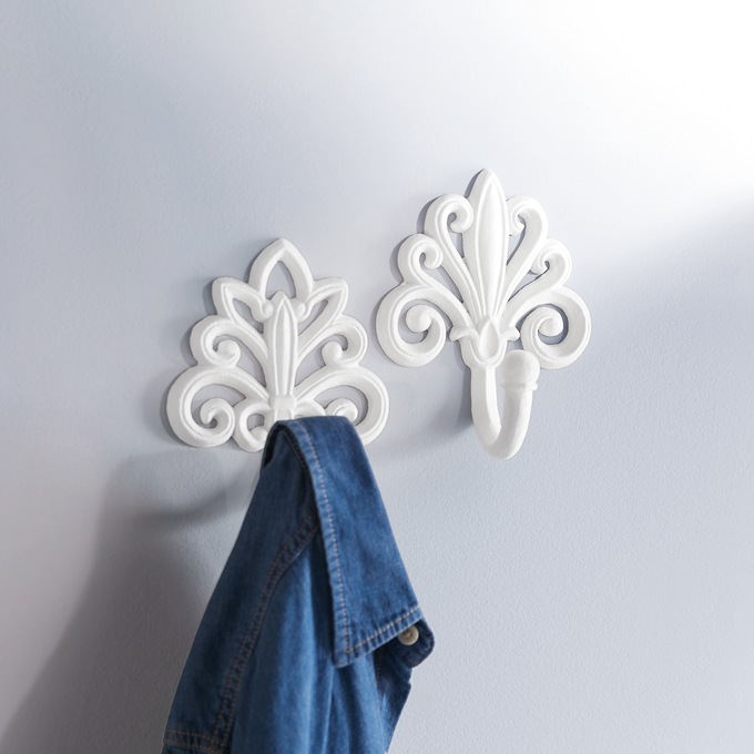 Set of 2 Vintage-Style Wall Hooks, , large