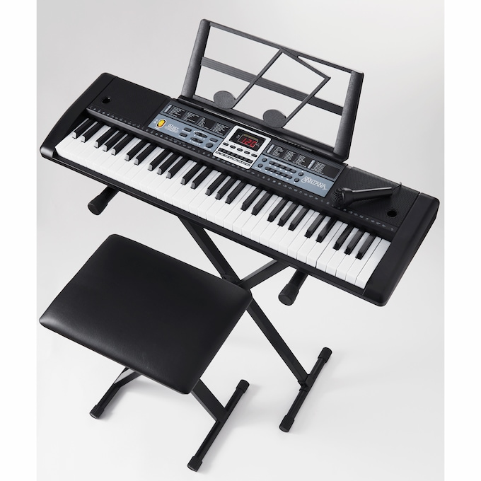 61-Key Electronic Keyboard with Seat & Stand, , large