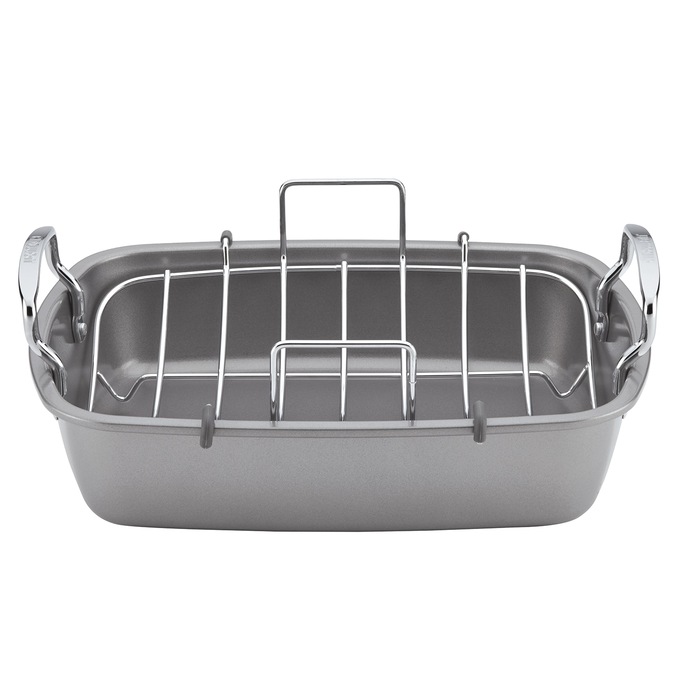 Circulon 17" x 13" Nonstick Roaster with Rack, , large