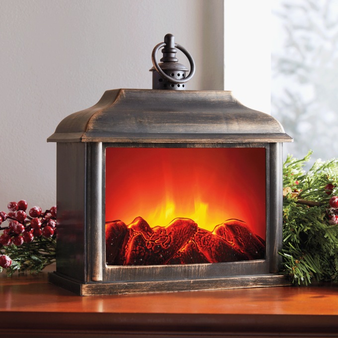 Mini Fireplace Lantern, , large