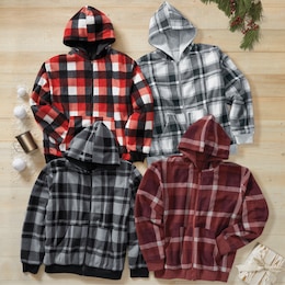 Fleece Reversible Hoodie, , large