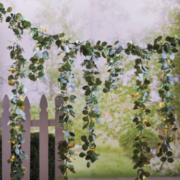 Outdoor Green Vines With Solar Lights, , large