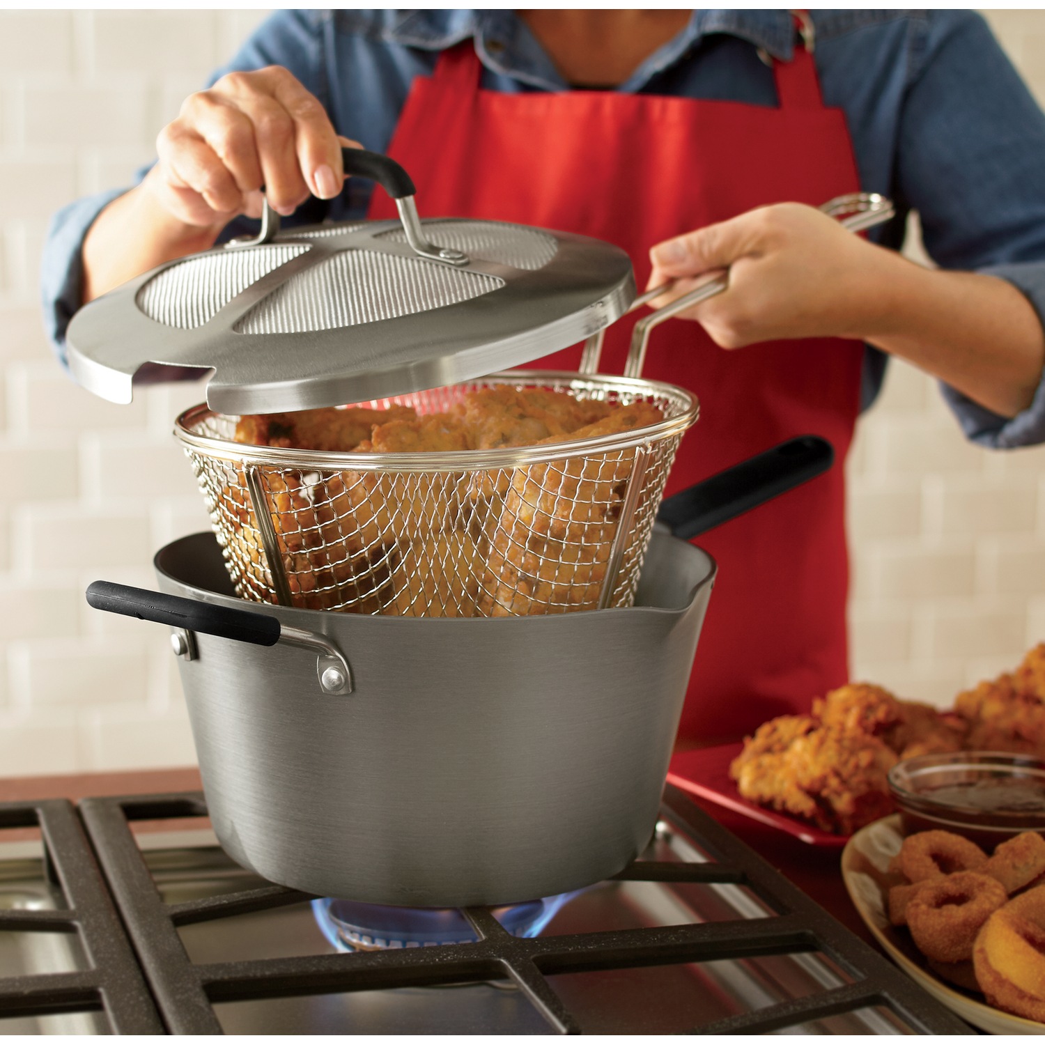 4.5Qt. Stovetop Deep Fryer Set Country Door