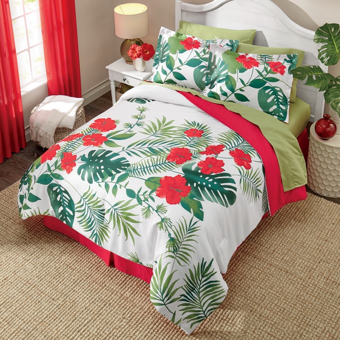 Hibiscus Comforter Set And Window Treatments Country Door
