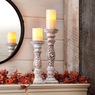 Set of 2 Carved Candleholders, , large
