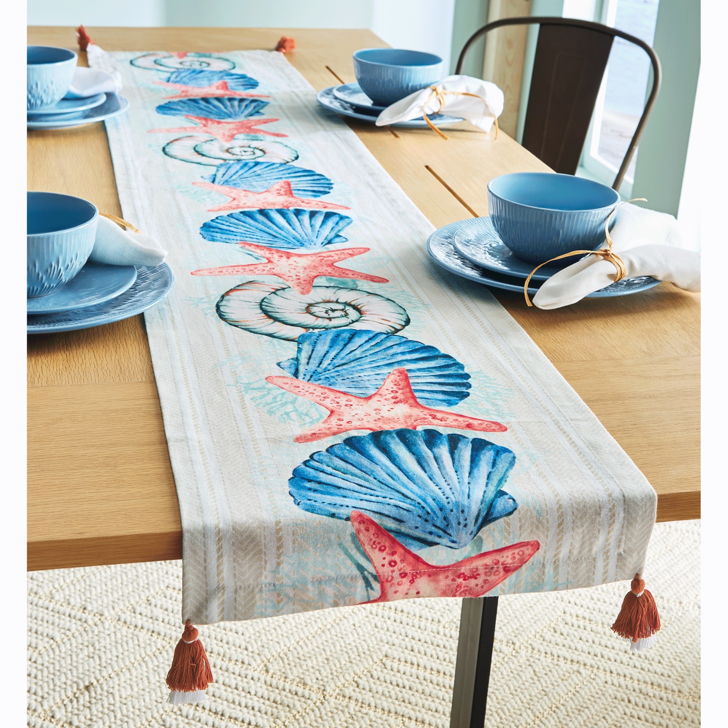 Coastal Shells Table Runner | Country Door