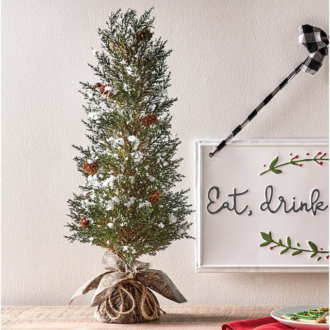 Tree with Music Printed Burlap Base, , large