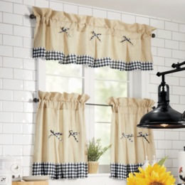 Farmhouse Gingham Window Set, , large