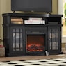 Black Media Fireplace with Remote, , large