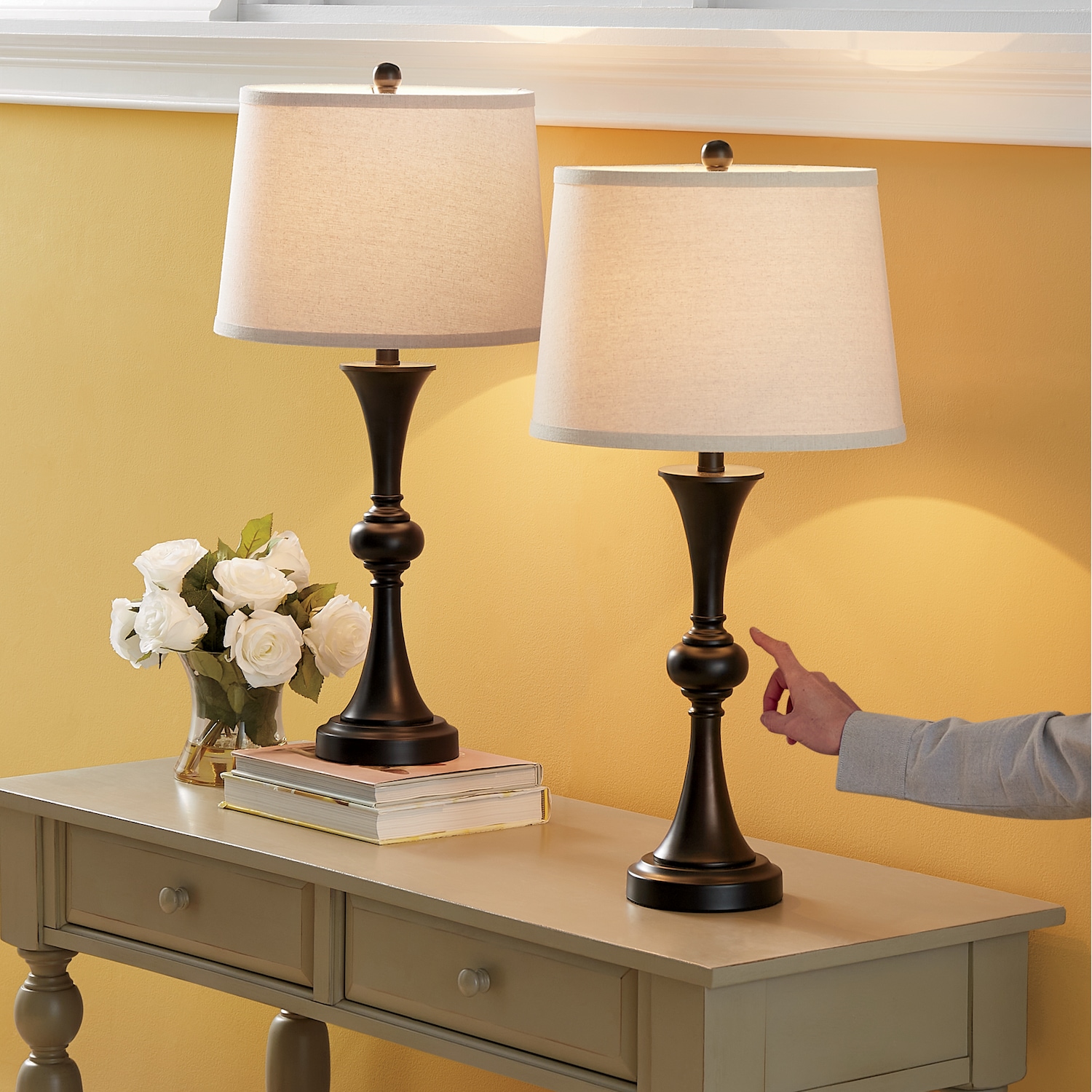 Set of 2 Touch Table Lamps | Country Door