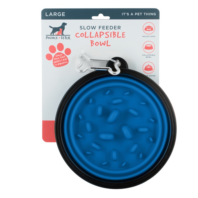 Slow Feeder Collapsible Bowl, , large