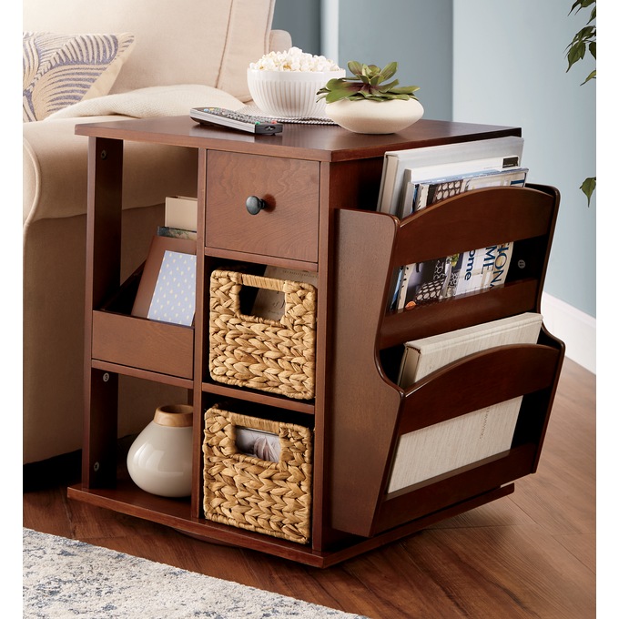 Admiral Rotating End Table with Storage, , large