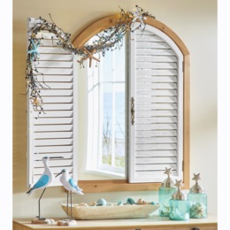 Coastal Window Shutter Mirror, , large