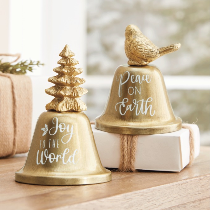 Set of 2 Holiday Bells, , large