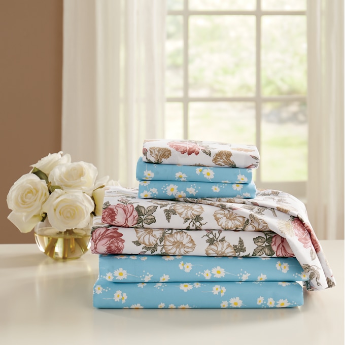 Blooms Microfiber Sheet Set, , large