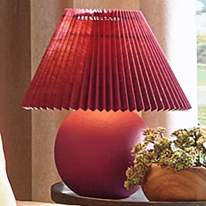 Colorful Bea Accent Ceramic Table Lamp with Pleated Shade, , large