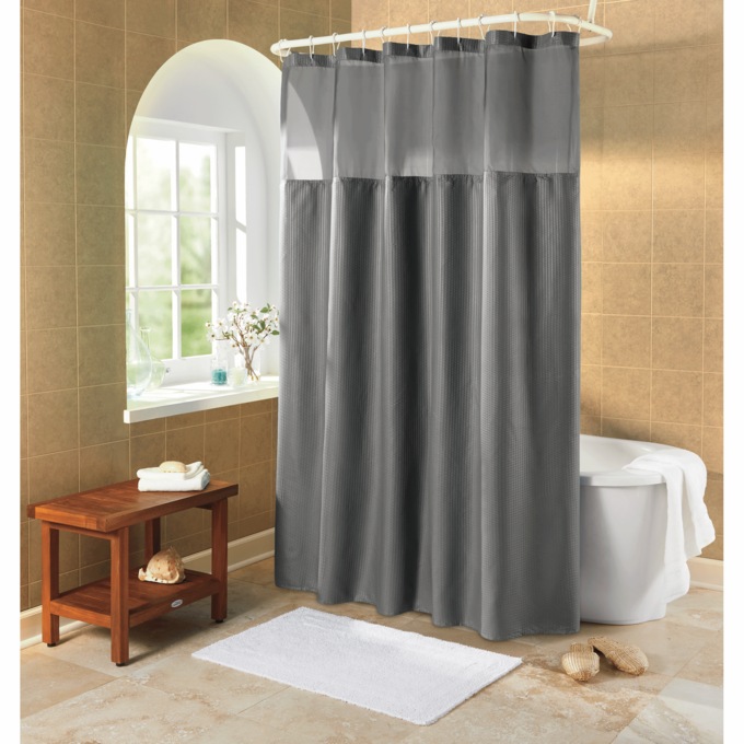 Serene Snap Shower Curtain, , large
