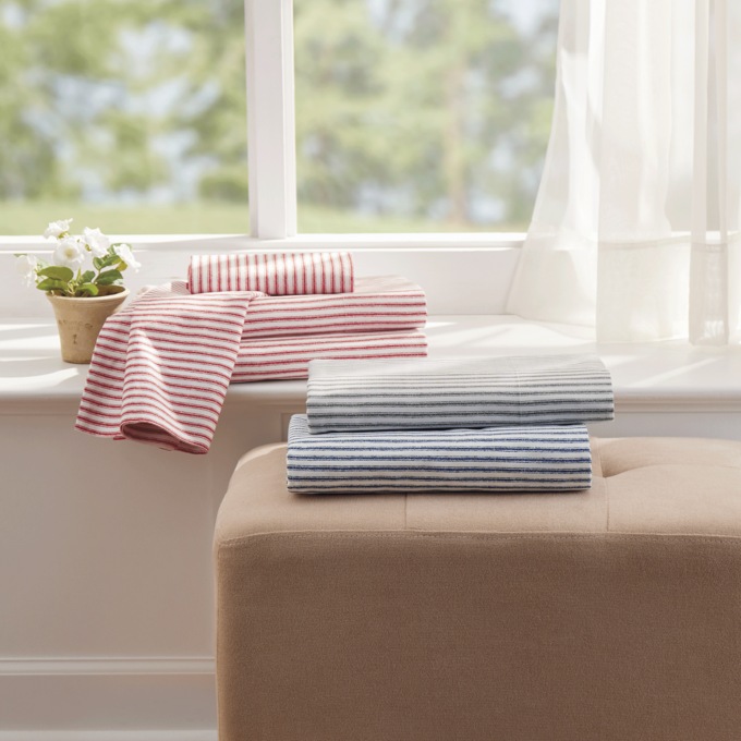 200-Thread Count Cotton Ticking Stripe Sheet Set, , large