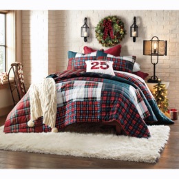Bennie Plaid Oversized Quilt, , large