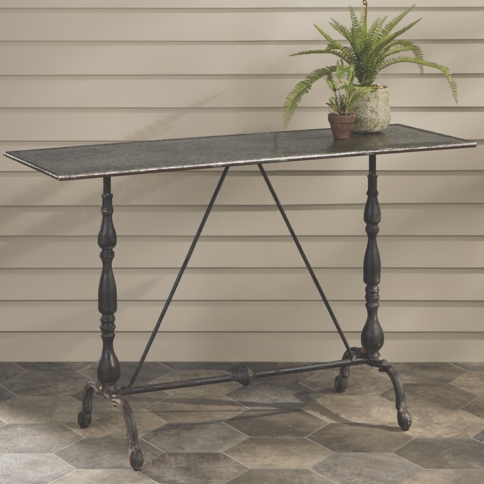Outdoor-Safe Galvanized Metal Console Table | Country Door