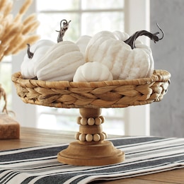 Decorative Woven Pedestal Bowl, , large