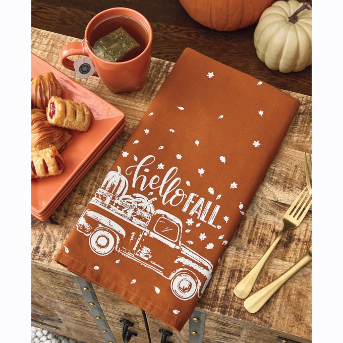 Hello Fall Kitchen Towel, , large