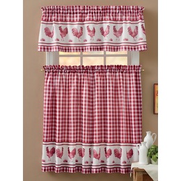 Kitchen Curtains Floral Toile Country Valance Country Door