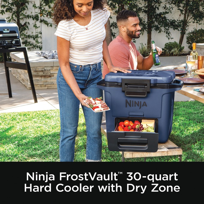 Ninja FrostVault Hard Cooler with Dry Zone, Blue, large