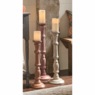 Set of 3 Turned Floor Candleholders, , large