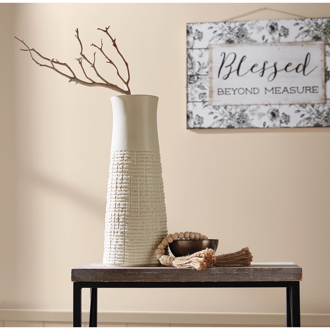 Textured Ceramic Vase, , large