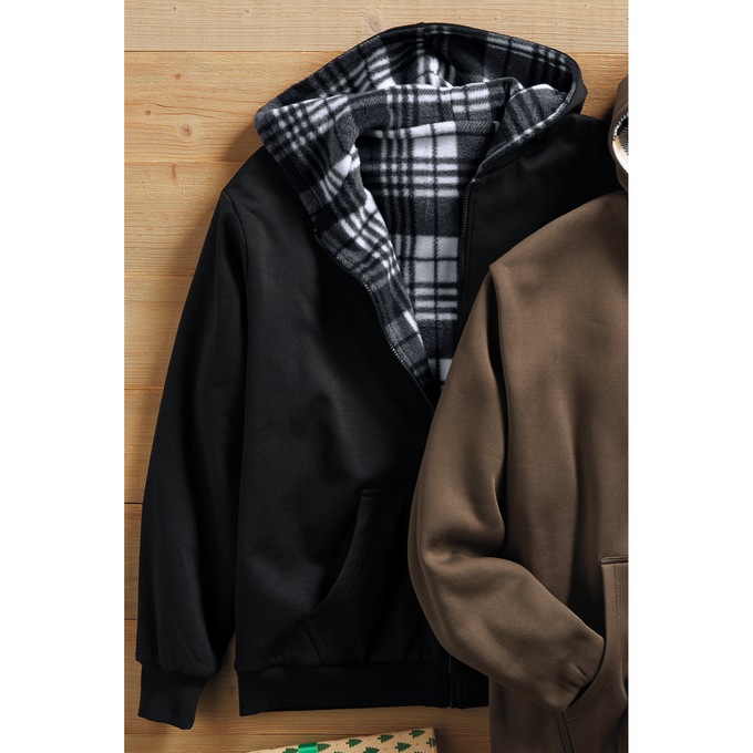 Fleece Reversible Hoodie, , large