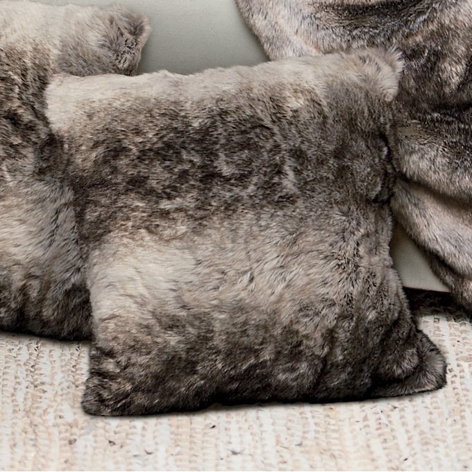 Large shop fur pillows