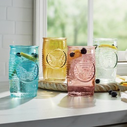4-Piece Colorful Butterfly Tumblers Set, , large