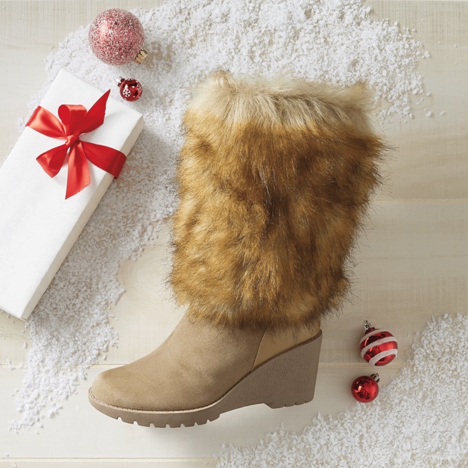 Wedge boots with fur new arrivals