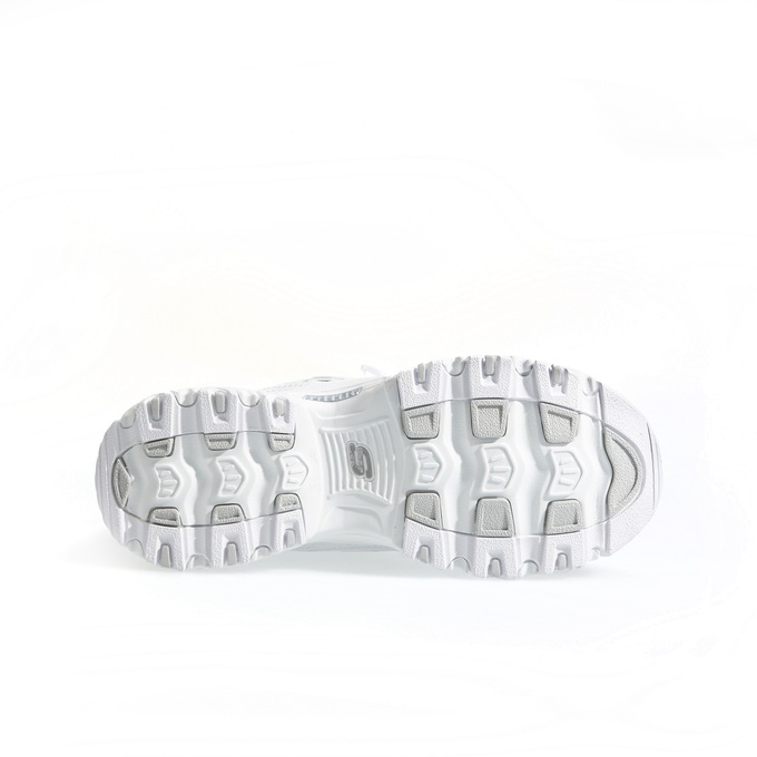 Women's Skechers D'Lites Fresh Start Shoe, White Silver, large
