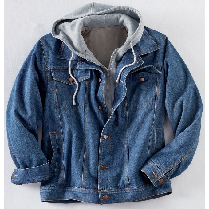  Men  s  Denim  Jacket  with Hood Country Door