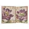 Set of 2 Burlap Floral Canvases, , large