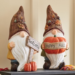 Set of 2 Fall Gnomes, , large