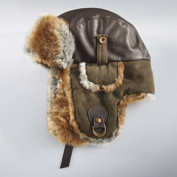Faux-Fur Trapper Hat, , large