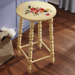 Floral Spindle Stool, , large