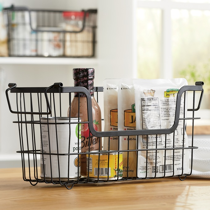 Stackable Metal Pantry Bin, , large