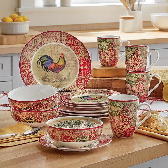 Monsieur Rooster Dinnerware Canister Set Country Door
