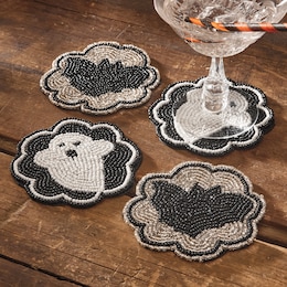 Set of 4 Mixed Halloween Coasters, , large