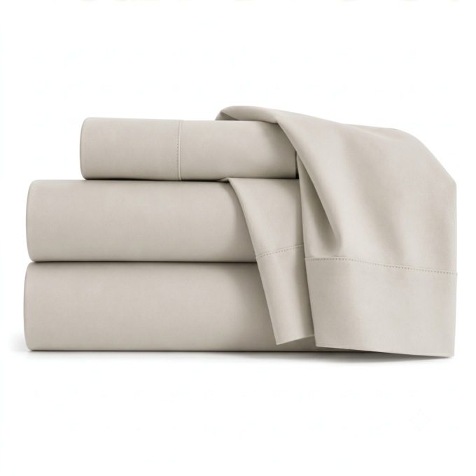 1200-Thread Count Sateen Sheet Set, Stone, large