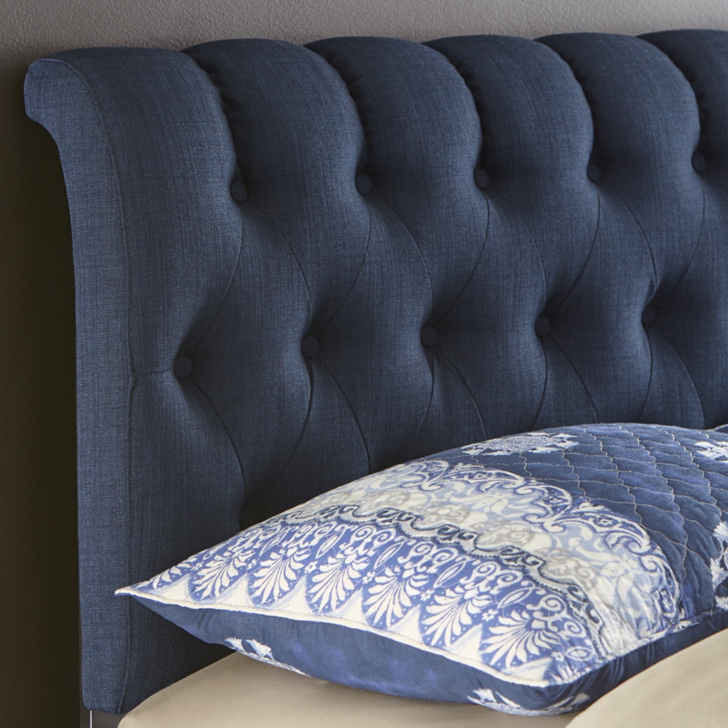 Tufted Linen Headboard Country Door