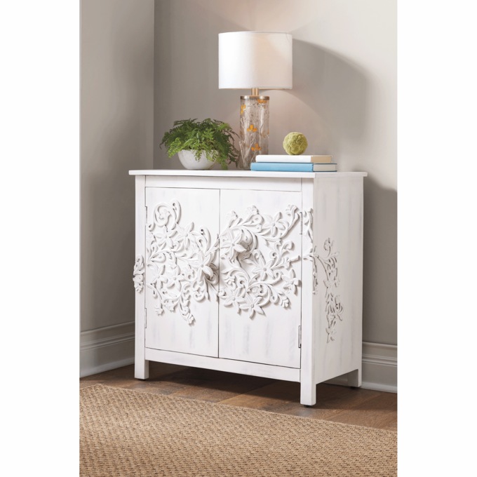 Carved Floral-Swirl Cabinet, , large