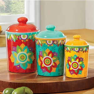 Set of 3 Aruba Canisters, , large