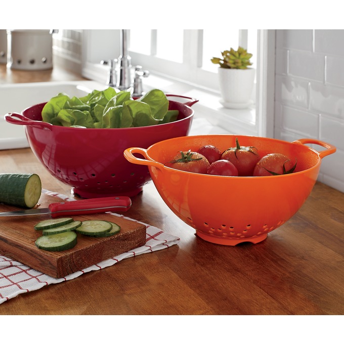 Set of 2 Melamine Colanders, , large