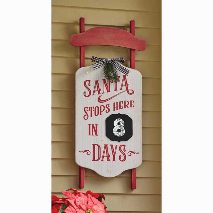 Lit Christmas Countdown Wall Décor, , large