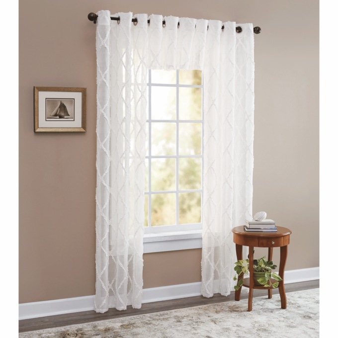 Sutton Semi-Sheer Grommet Valance, , large